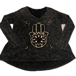 Women’s 100% Cotton, Long Sleeves, U-Neck, BabyDoll Style Top, Multi Colors, Sm